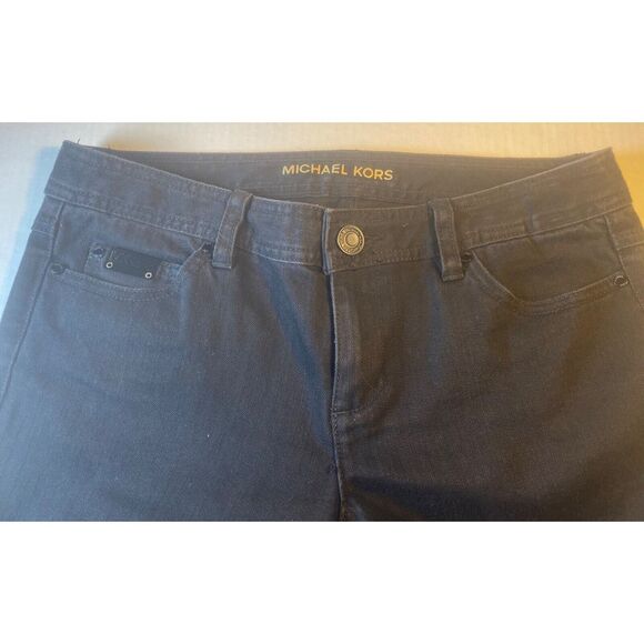 Michael Kors Black Studded Skinny Ankle Women Jeans Size 4 Great Condition - Picture 3 of 14